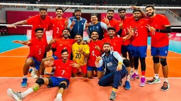 Indian volleyball team's success.. Defeated South Korea and reached the knockout stage..ISR Indian volleyball team's success.. Defeated South Korea and reached the knockout stage..ISR