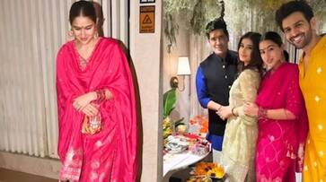 Sara Ali Khan, Kartik Aaryan's happy photos from latter's Ganpati Bappa Darshan spark 'patch-up' rumours vma Sara Ali Khan, Kartik Aaryan's happy photos from latter's Ganpati Bappa Darshan spark 'patch-up' rumours vma