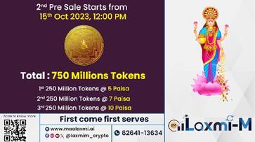 Record-breaking Laxmi-M Coins Pre-Sale surpasses 300 million token, second sale starts 15th October Record-breaking Laxmi-M Coins Pre-Sale surpasses 300 million token, second sale starts 15th October