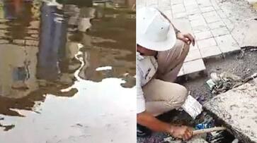 bengaluru traffic police cleaned the rain water blocked drains gvd bengaluru traffic police cleaned the rain water blocked drains gvd