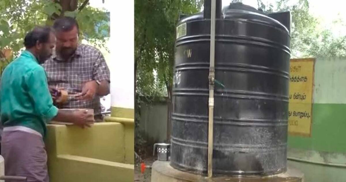 பென்னாகரம் அரசு பள்ளி குடிநீர் தொட்டியில் கலக்கப்பட்ட மனித கழிவு? மாணவர்கள் அதிர்ச்சி