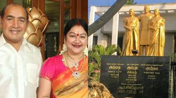 Actor vijayakumar hometown house which he install statues for two wives and himself Rya Actor vijayakumar hometown house which he install statues for two wives and himself Rya