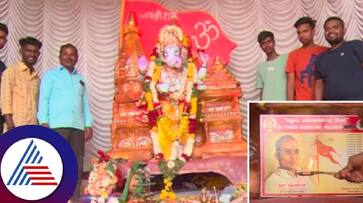 Buntings banners of Sanatana Dharma are flying in Ganeshotsava at vijayapur rav Buntings banners of Sanatana Dharma are flying in Ganeshotsava at vijayapur rav