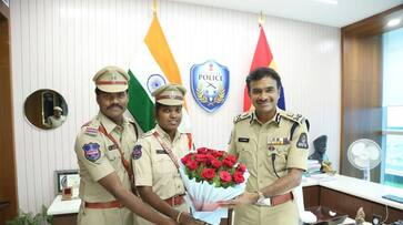 Polices pre-wedding shoot went viral. New couple apologized to Hyderabad CP..ISR Polices pre-wedding shoot went viral. New couple apologized to Hyderabad CP..ISR