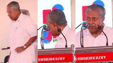 Announcement disturbs speech CM Pinarayi Vijayan gets angry left stage at Kasaragod kgn Announcement disturbs speech CM Pinarayi Vijayan gets angry left stage at Kasaragod kgn
