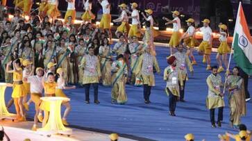 Harmanpreet Singh and Lovlina Borgohain carrying the Indian national flag in Asian Games 2023 at Hangzhou rsk Harmanpreet Singh and Lovlina Borgohain carrying the Indian national flag in Asian Games 2023 at Hangzhou rsk