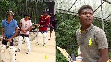 Great Andamanese indigenous man came to Pala for cricket practice jje Great Andamanese indigenous man came to Pala for cricket practice jje