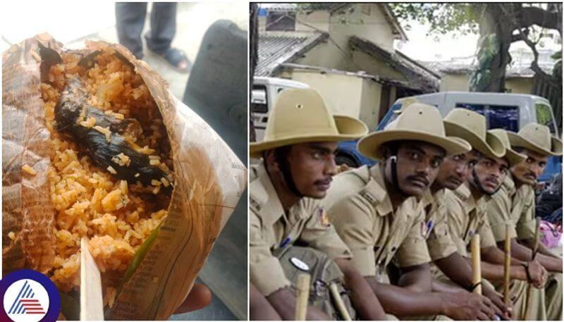 cauvery water dispute bitween karnataka tamilnadu rat found in police breakfast kxa 