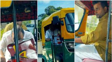 Hyderali auto first passenger kerala political leader viral video btb Hyderali auto first passenger kerala political leader viral video btb