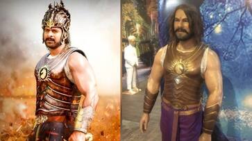 Baahubali movie Prabhas statue in Mysore museum nrn Baahubali movie Prabhas statue in Mysore museum nrn