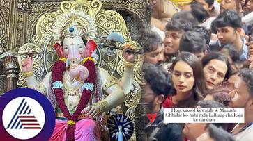 Former Miss Universe Manushi Chillar went to Mumbais Lalbagheecharaja suc Former Miss Universe Manushi Chillar went to Mumbais Lalbagheecharaja suc