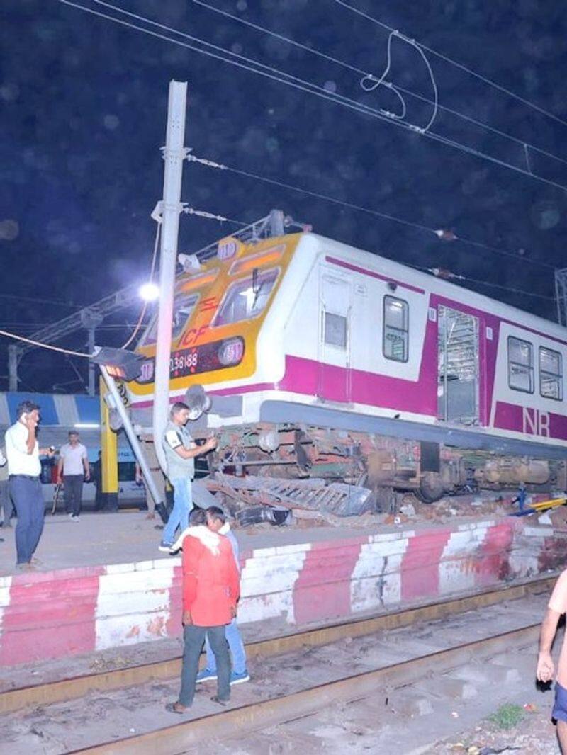 Train climbs on platform at Mathura railway station ksm