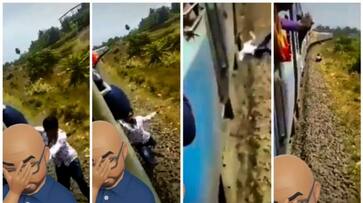 Scary video of falling down while shooting reels from a running train bkg Scary video of falling down while shooting reels from a running train bkg