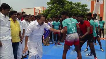 minister ponmudi inaugurate and play kabaddi in villupuram district vel minister ponmudi inaugurate and play kabaddi in villupuram district vel