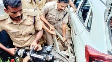 lorry hits car, woman passengers rescued by fireforce lorry hits car, woman passengers rescued by fireforce