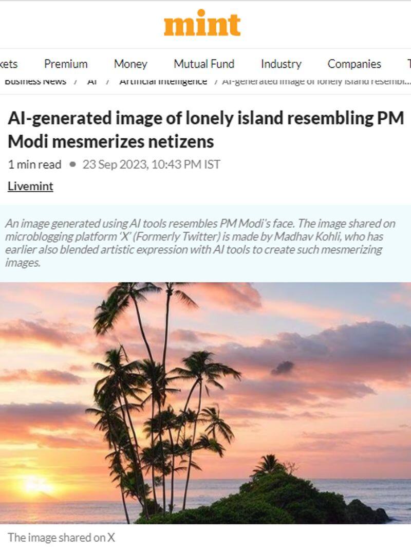 PM Modi photo in coconut trees not real Fact check jje 