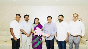 MLC Kalvakuntla Kavitha meets group of BRS NRIs Discussion on election campaign RMA MLC Kalvakuntla Kavitha meets group of BRS NRIs Discussion on election campaign RMA