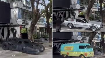 Batmobile and more: Surprise parade of iconic Hollywood vehicles in Bengaluru goes viral - WATCH snt Batmobile and more: Surprise parade of iconic Hollywood vehicles in Bengaluru goes viral - WATCH snt