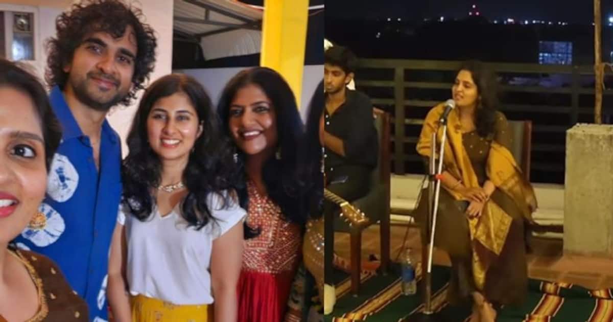 அசோக் செல்வன் திருமணத்தில் பாட்டுக் கச்சேரி நடத்திய சூர்யாவின் தங்கை பிருந்தா... வேறலெவல்ல பாடுறாங்களே!