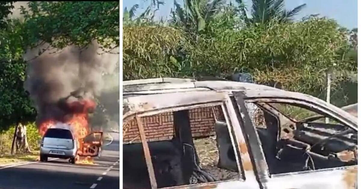வாங்கிய 4 நாட்களில் எரிந்து எலும்புக்கூடான கார்; வேதனையில் உரிமையாளர் - சாத்தான்குளத்தில் பரபரப்பு