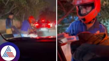 Dominos tracks customer stuck in Bengaluru traffic nightmare, delivers pizza on road Vin Dominos tracks customer stuck in Bengaluru traffic nightmare, delivers pizza on road Vin