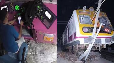 Video operator seen busy on phone before Train climbs platform at Mathura station ksm Video operator seen busy on phone before Train climbs platform at Mathura station ksm