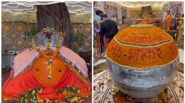 Devotees offered 1101 kg Ladu to Ganesha in Nagpur bkg Devotees offered 1101 kg Ladu to Ganesha in Nagpur bkg
