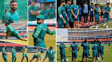 ODI World Cup 2023: Towering at 6'9", net bowler Nishanth Saranu stands out in Pakistan's training session snt ODI World Cup 2023: Towering at 6'9", net bowler Nishanth Saranu stands out in Pakistan's training session snt
