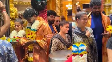 More than Business Trip Lady Super Star Nayanthara and Vignesh Shivan visited temple in malaysia ans More than Business Trip Lady Super Star Nayanthara and Vignesh Shivan visited temple in malaysia ans