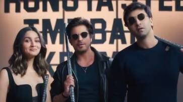Shah Rukh Khan, Ranbir Kapoor and Alia Bhatt all together for new Jawan-inspired ad; here's how social media reacted RBA Shah Rukh Khan, Ranbir Kapoor and Alia Bhatt all together for new Jawan-inspired ad; here's how social media reacted RBA
