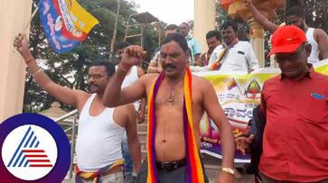 Cauvery water disputee pro kannadigas protest agains govt of karnataka at kodagu rav Cauvery water disputee pro kannadigas protest agains govt of karnataka at kodagu rav