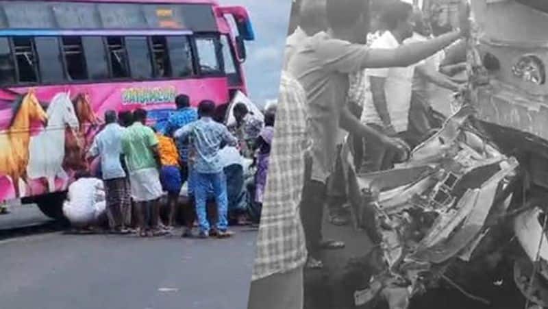 Car - Bus head-on collision! 2 people died tvk
