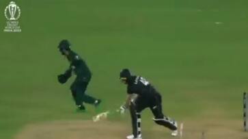 Watch Tom Latham smashes Agha Salman's wide ball to boundary in World Cup Warm up match gkc Watch Tom Latham smashes Agha Salman's wide ball to boundary in World Cup Warm up match gkc