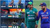 indian fans celebrates pakistan defeat in different sports items saa