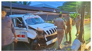 Policeman dies in Palayam police vehicle accident Three people were injured fvv Policeman dies in Palayam police vehicle accident Three people were injured fvv