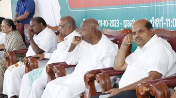 BJP JDS alliance HD DeveGowda held meeting of MLAs MLCs to remove discontent gvd BJP JDS alliance HD DeveGowda held meeting of MLAs MLCs to remove discontent gvd