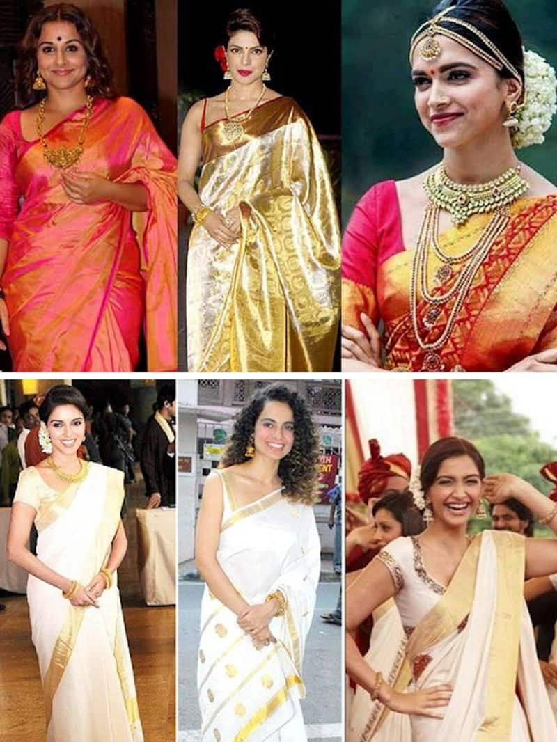 Traditional Kerala Tissue Kasavu Saree – Ninikaa