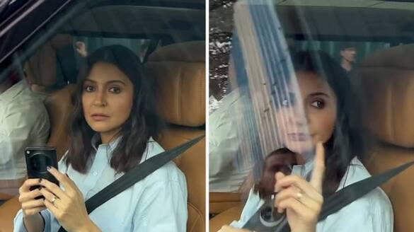 Anushka Sharma's viral video : Pregnacy speculation grows as she gestures Papparazi to avoid taking pictures SHG EAI
