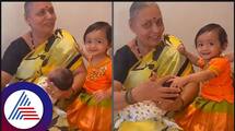 Kannada actor Dhruvaa Sarja daughter and son cute video goes viral vcs 
