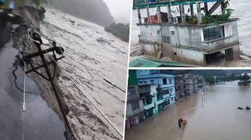 Flash floods in Sikkim wash away roads, bridges; 23 Army personnel missing AJR Flash floods in Sikkim wash away roads, bridges; 23 Army personnel missing AJR