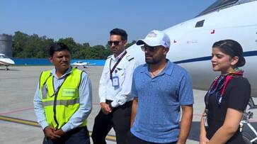 Pakistan Captain Babar Azam Came From Hyderabad to Ahmedabad in A Special Plane for World Cup Captains Day event at Narendra Modi Stadium rsk Pakistan Captain Babar Azam Came From Hyderabad to Ahmedabad in A Special Plane for World Cup Captains Day event at Narendra Modi Stadium rsk