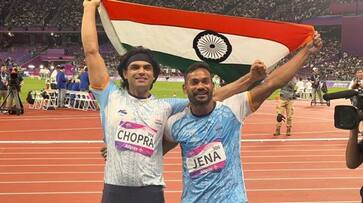 Neeraj Chopra wins gold and Kishore Kumar Jena wins Silver in Mens Javelin Throw in Asian Games at Hangzhou rsk Neeraj Chopra wins gold and Kishore Kumar Jena wins Silver in Mens Javelin Throw in Asian Games at Hangzhou rsk