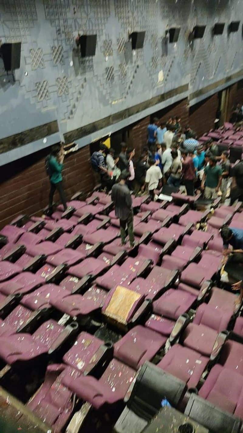 Rohini theatre property damaged by vijay fans mma