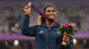 Nandini who hails from Siraguppa won bronze in the Asian Games 2023 gvd Nandini who hails from Siraguppa won bronze in the Asian Games 2023 gvd