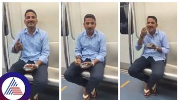 Eating in Bengaluru Namma Metro train Man fined gow Eating in Bengaluru Namma Metro train Man fined gow
