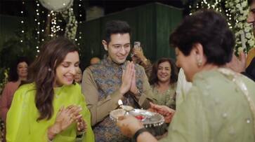 Grand Welcome To Parineeti Chopra at Raghav Chadha House JMS Grand Welcome To Parineeti Chopra at Raghav Chadha House JMS