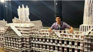 Amazing Kolkata teen sets Guinness World Record by creating 'largest playing card structure' - WATCH snt Amazing Kolkata teen sets Guinness World Record by creating 'largest playing card structure' - WATCH snt