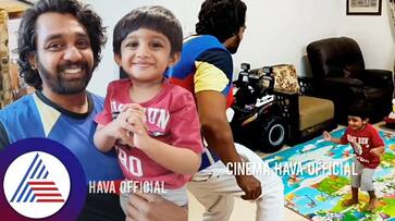 Rayan Sarja did a cute step to the dance taught by Dhruva Sarja gone viral suc. Rayan Sarja did a cute step to the dance taught by Dhruva Sarja gone viral suc.