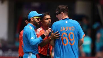 ICC World cup 2023 pitch invader jarvo entered again during India vs Australia ODI ckm ICC World cup 2023 pitch invader jarvo entered again during India vs Australia ODI ckm