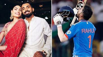 ICC Cricket World Cup: Athiya Shetty beams with joy as 'Best Man' KL Rahul hits winning six against Australia ATG ICC Cricket World Cup: Athiya Shetty beams with joy as 'Best Man' KL Rahul hits winning six against Australia ATG